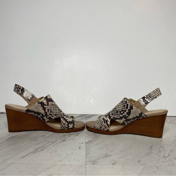 Cole Haan Philomina Snake Skin Wedge Sandal 6 1/2 B - Picture 5 of 14